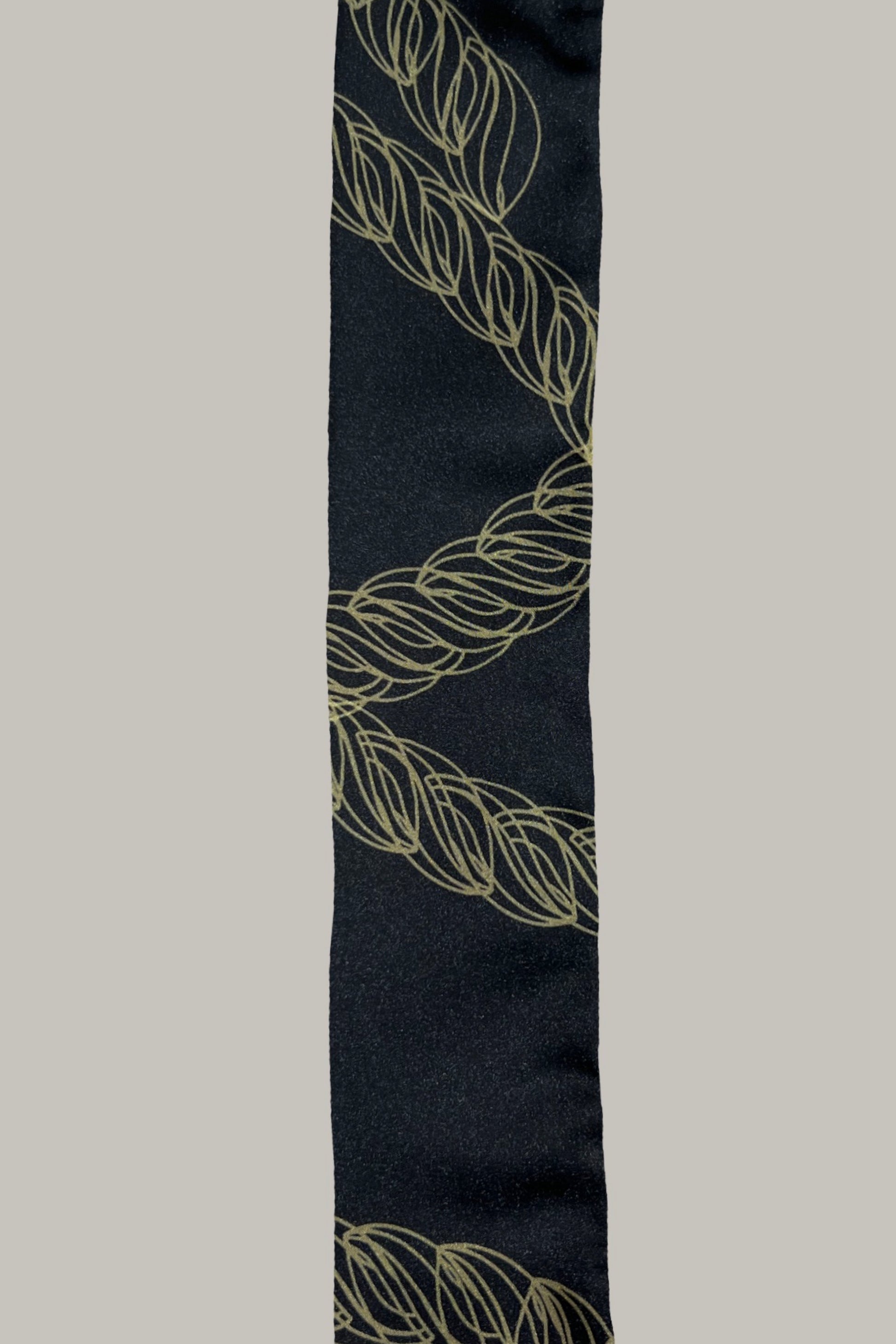Black and gold chains printed scarf made from an ultra soft recycled poly blend  3