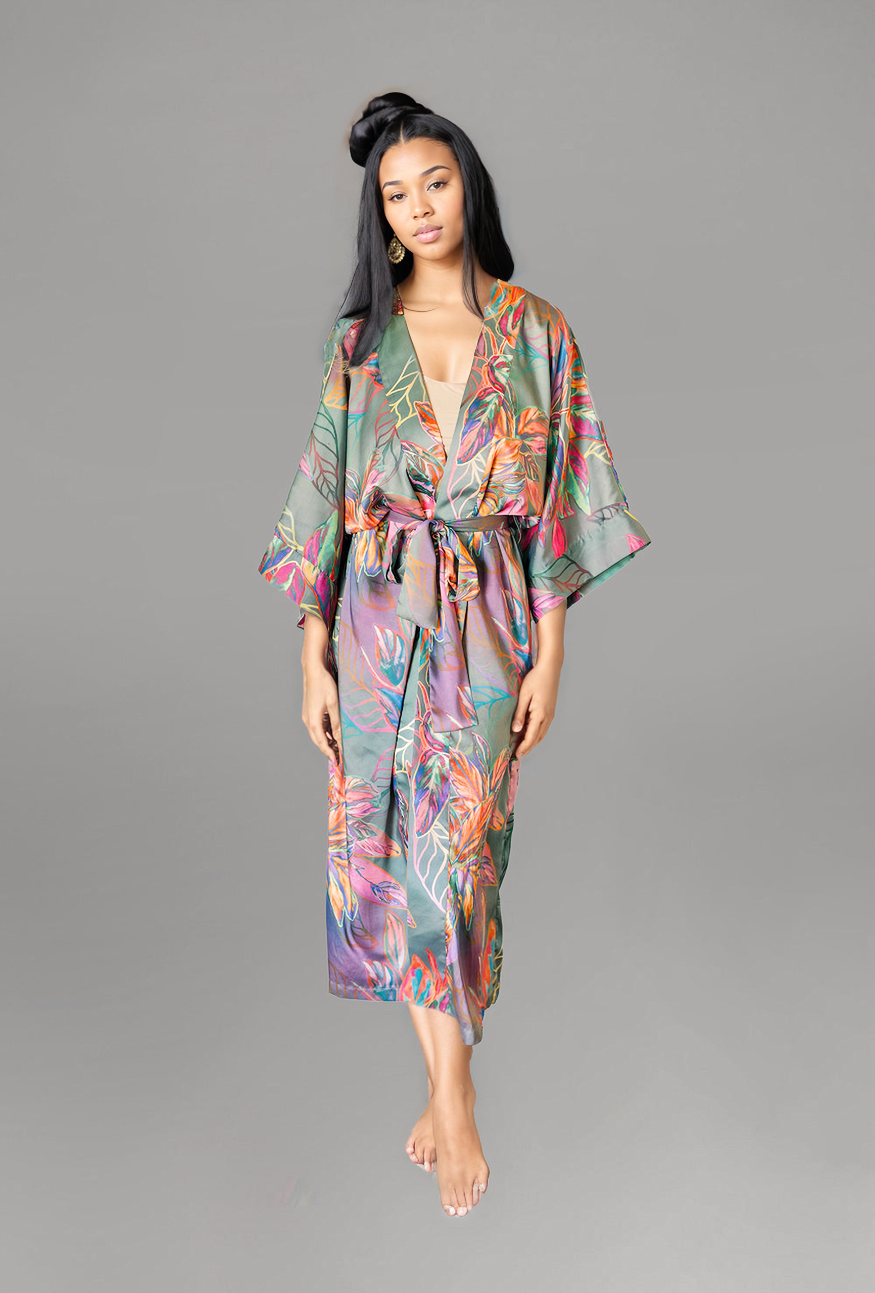 Cotton Kimono Long Kimono Style Dressing Gown Floral Kimono Robe Cotton Wrap Robe Womens Top Seller! Cotton Kimono Long Kimono Style Dressing Gown Floral Kimono Robe Cotton Wrap Robe Womens Top Seller!