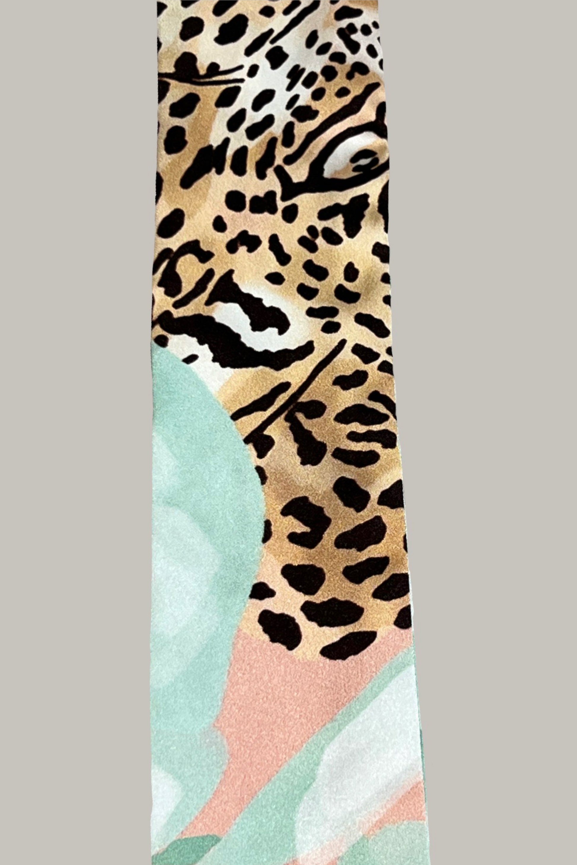 All over animal print scarf made from an ultra soft recycled poly blend 3