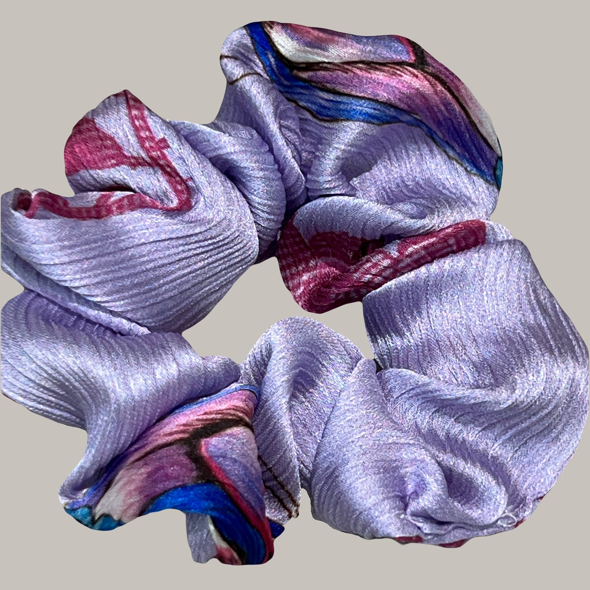 Large hair scrunchies for women made of recycled textiles 2