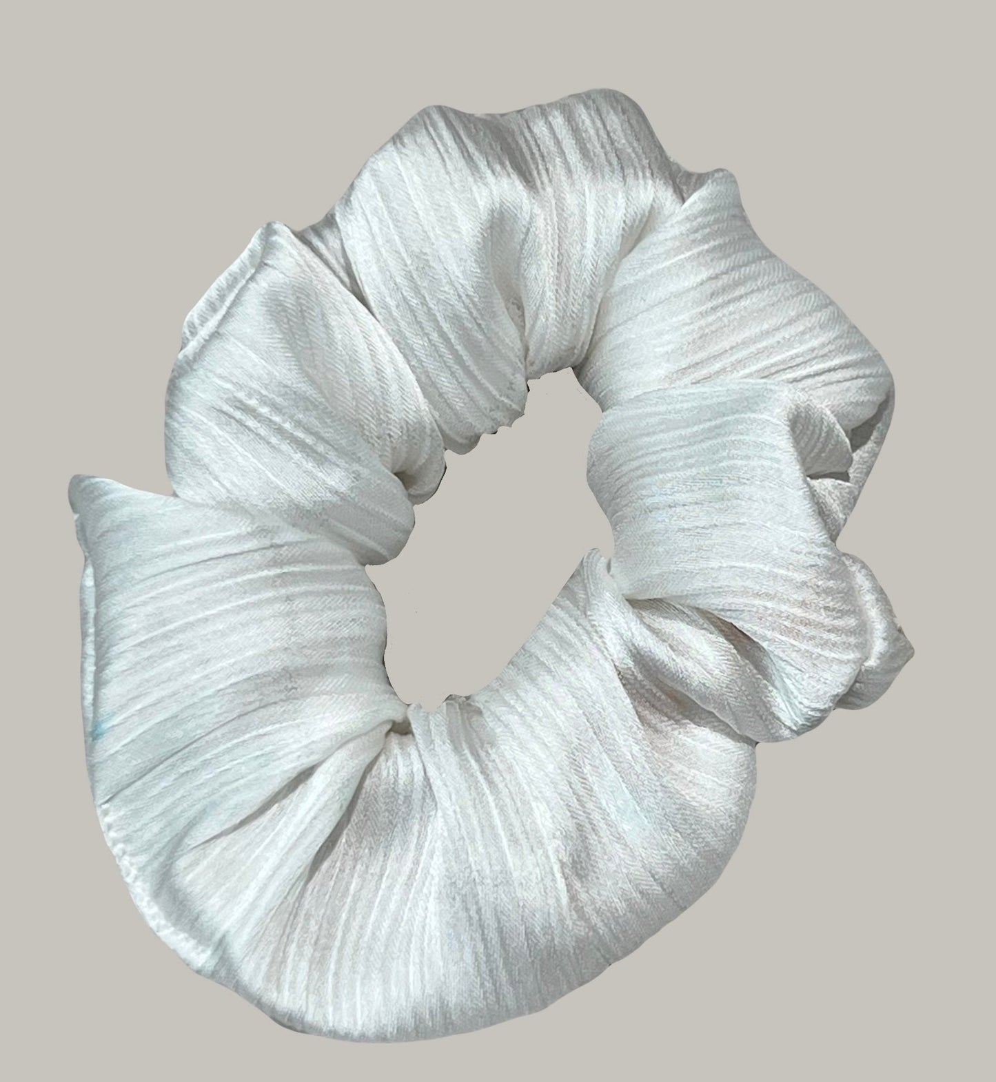 Large hair scrunchies for women made of recycled textiles 3