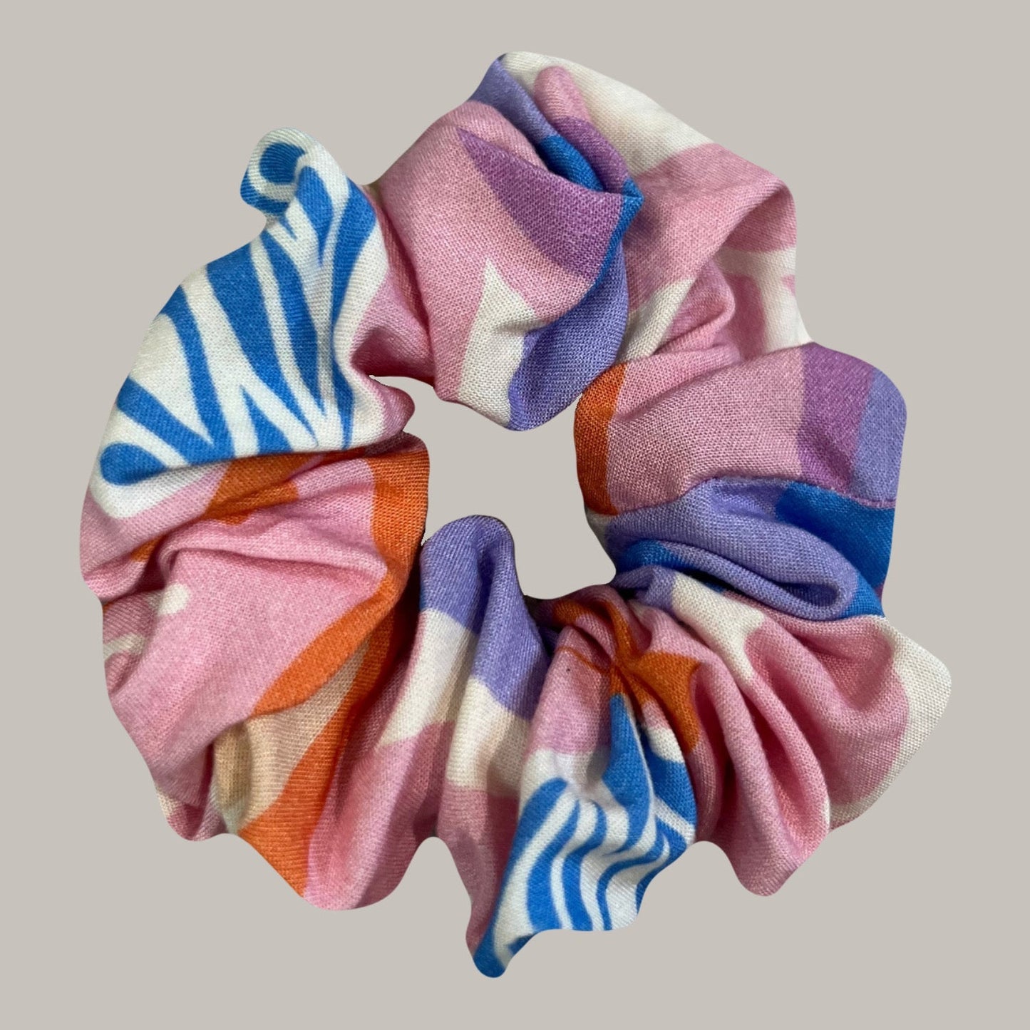 Large hair scrunchies for women made of recycled textiles 5