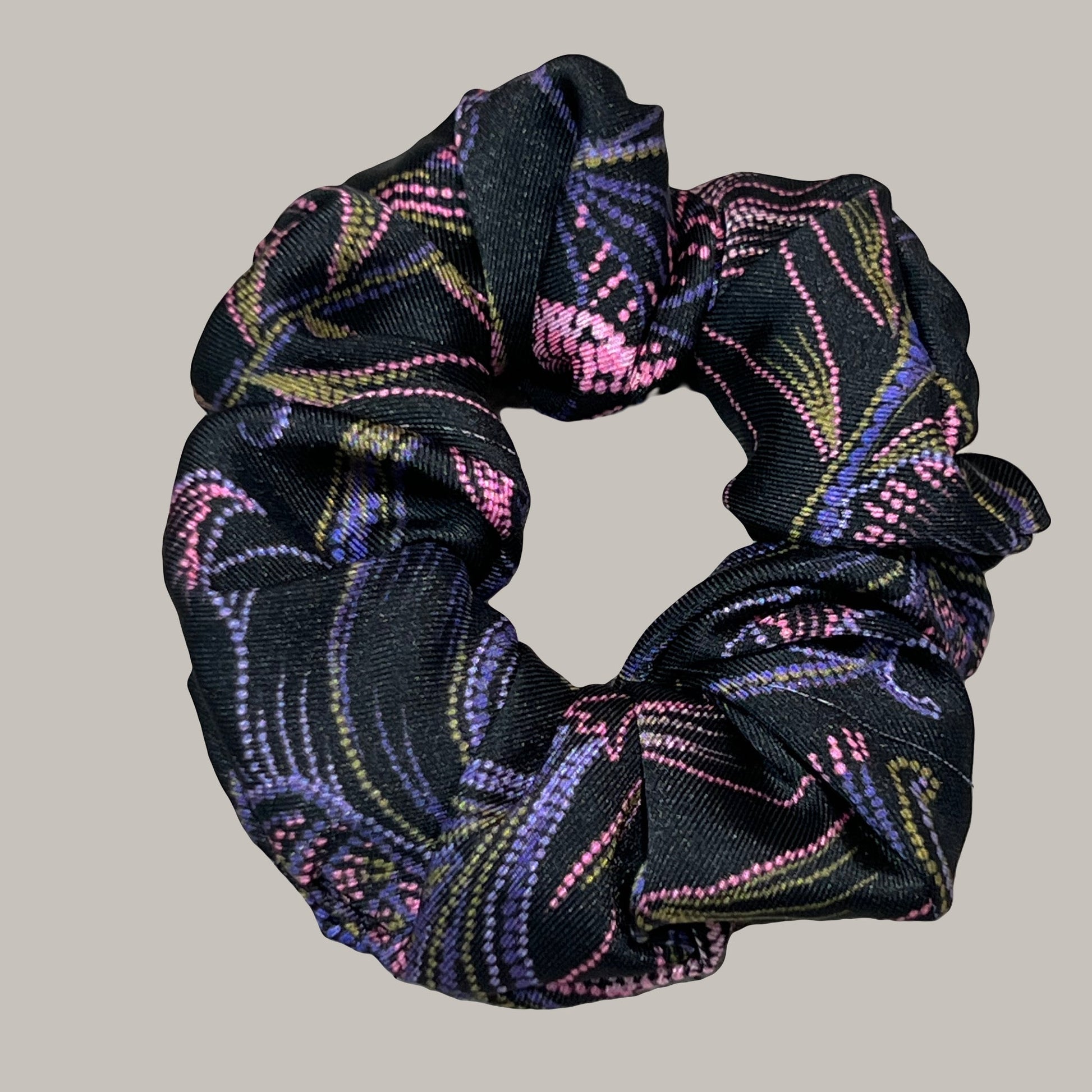 Large hair scrunchies for women made of recycled textiles 6