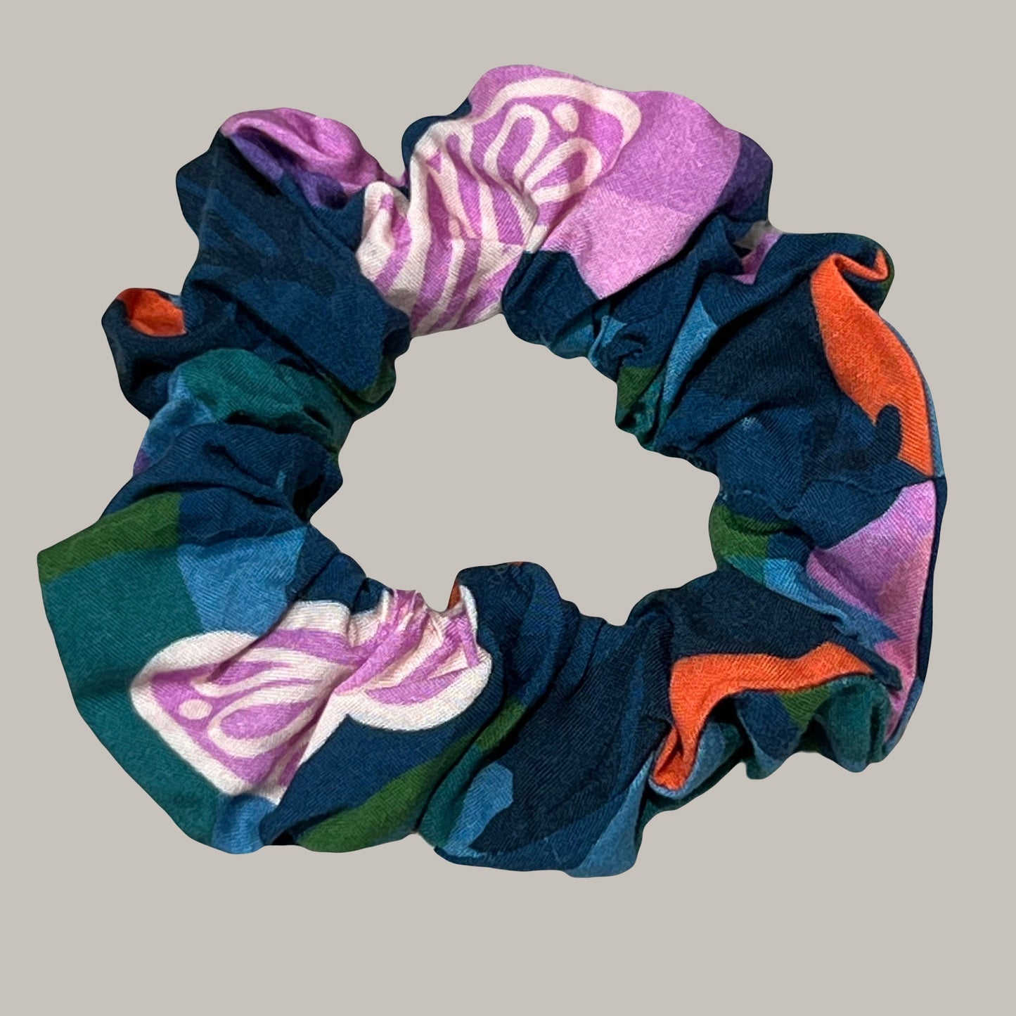 Large hair scrunchies for women made of recycled textiles 7