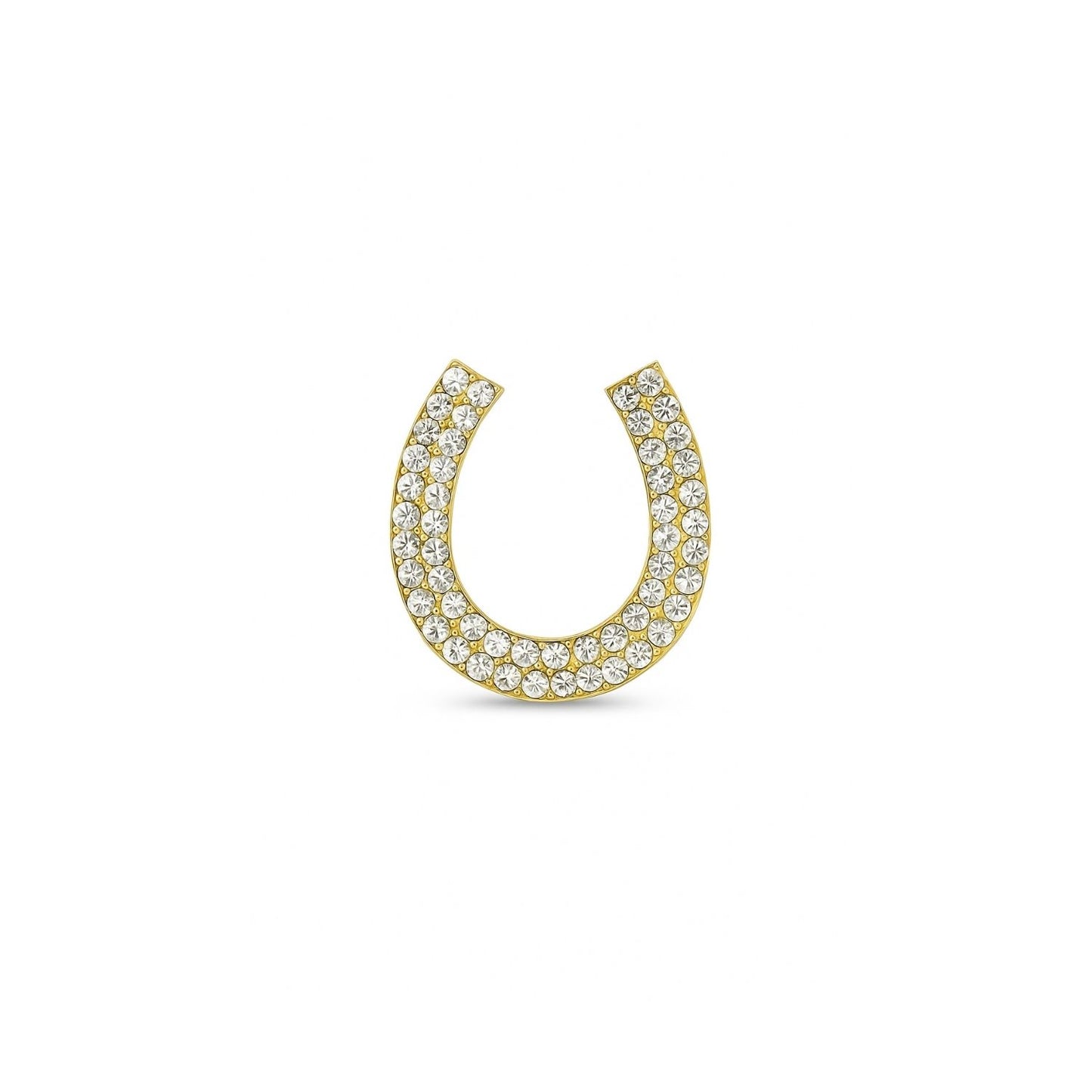 Horseshoe Rhinestone Brooch