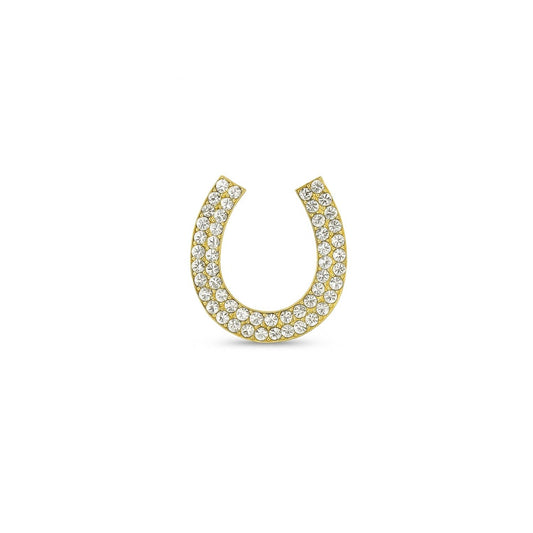 Horseshoe Rhinestone Brooch