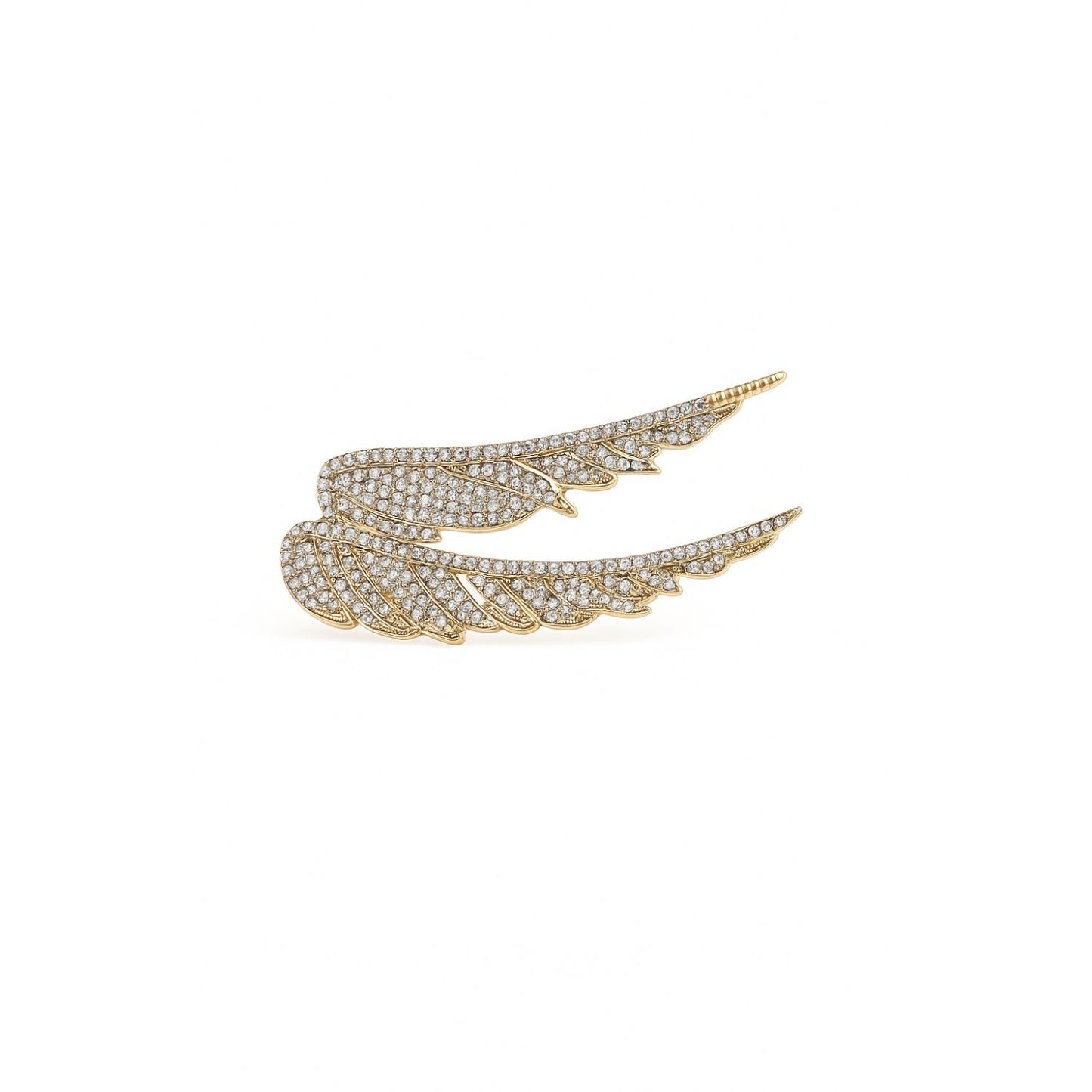 Rhinestone Angel Wings Brooch