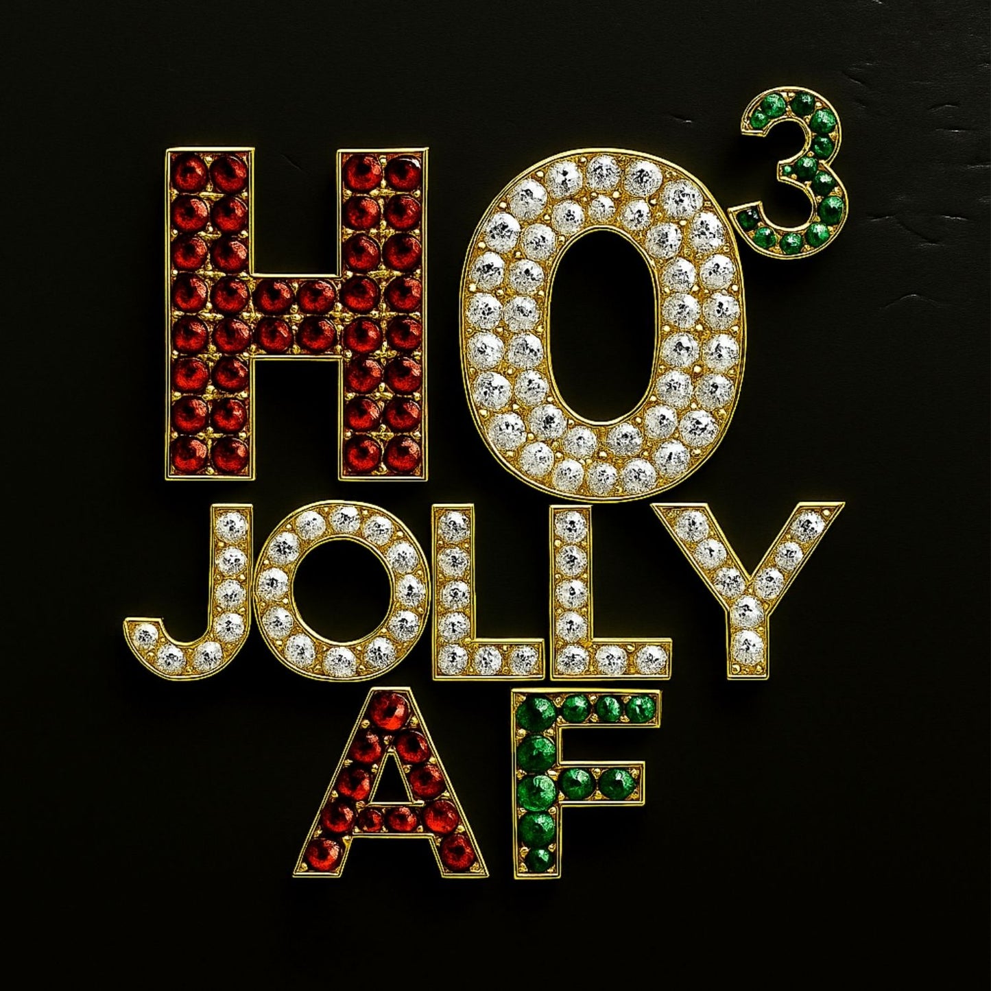 Faux Fur Slippers - Global Recycled Standard Certified with Rhinestone HO3 + Jolly AF