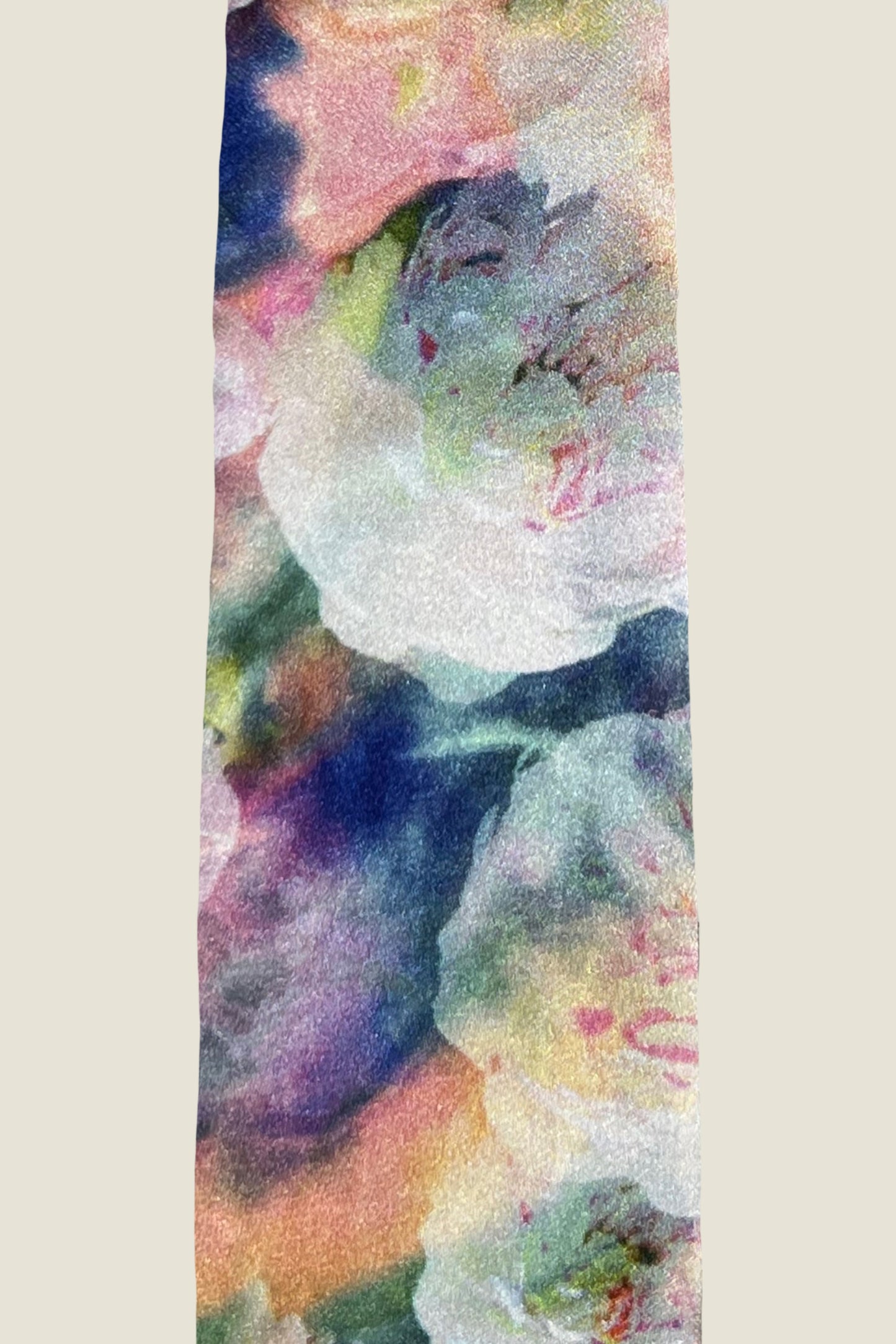 Multicolor floral print scarf made from an ultra soft recycled poly blend 3