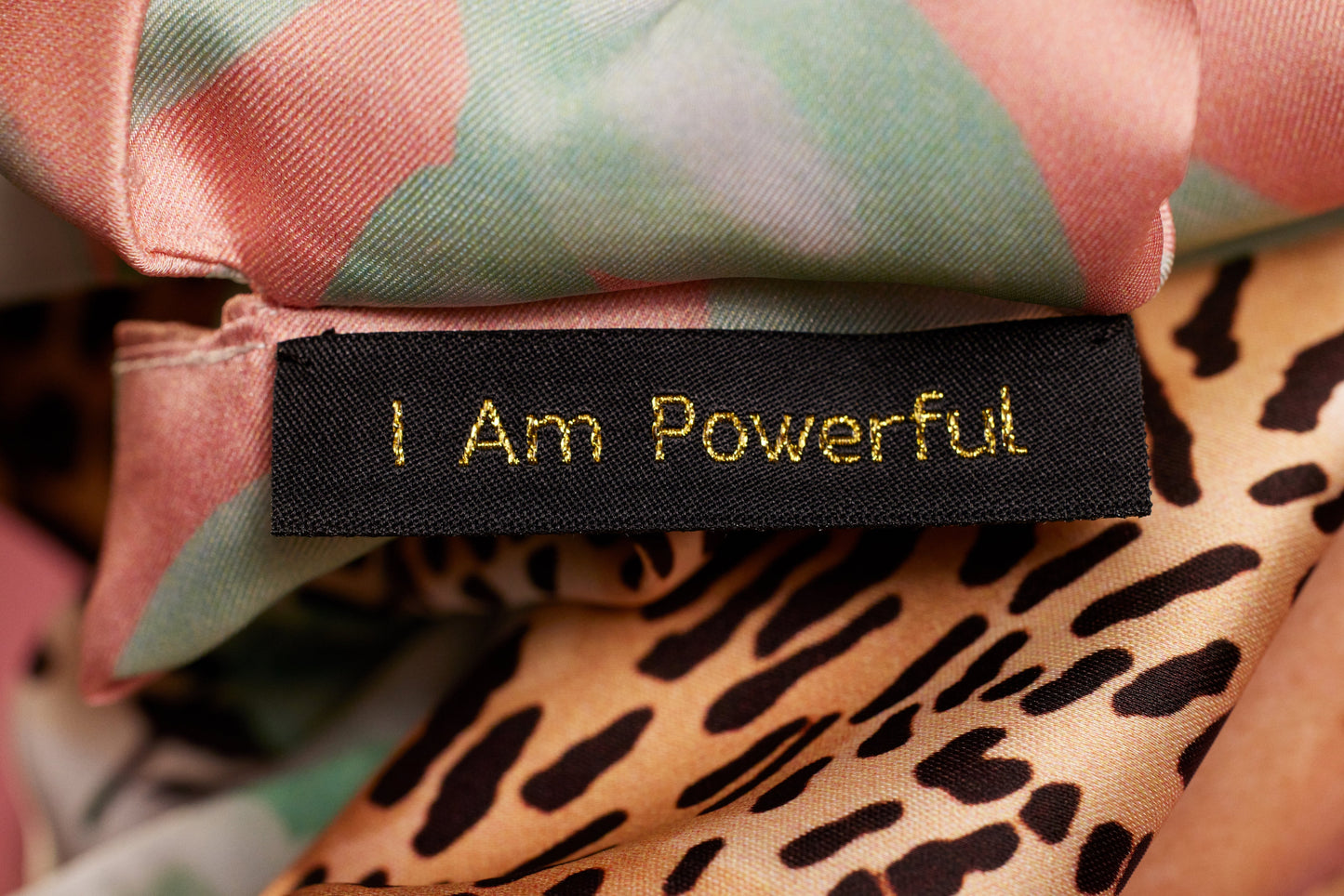 Clothing tag from womens duster with a motivational quote