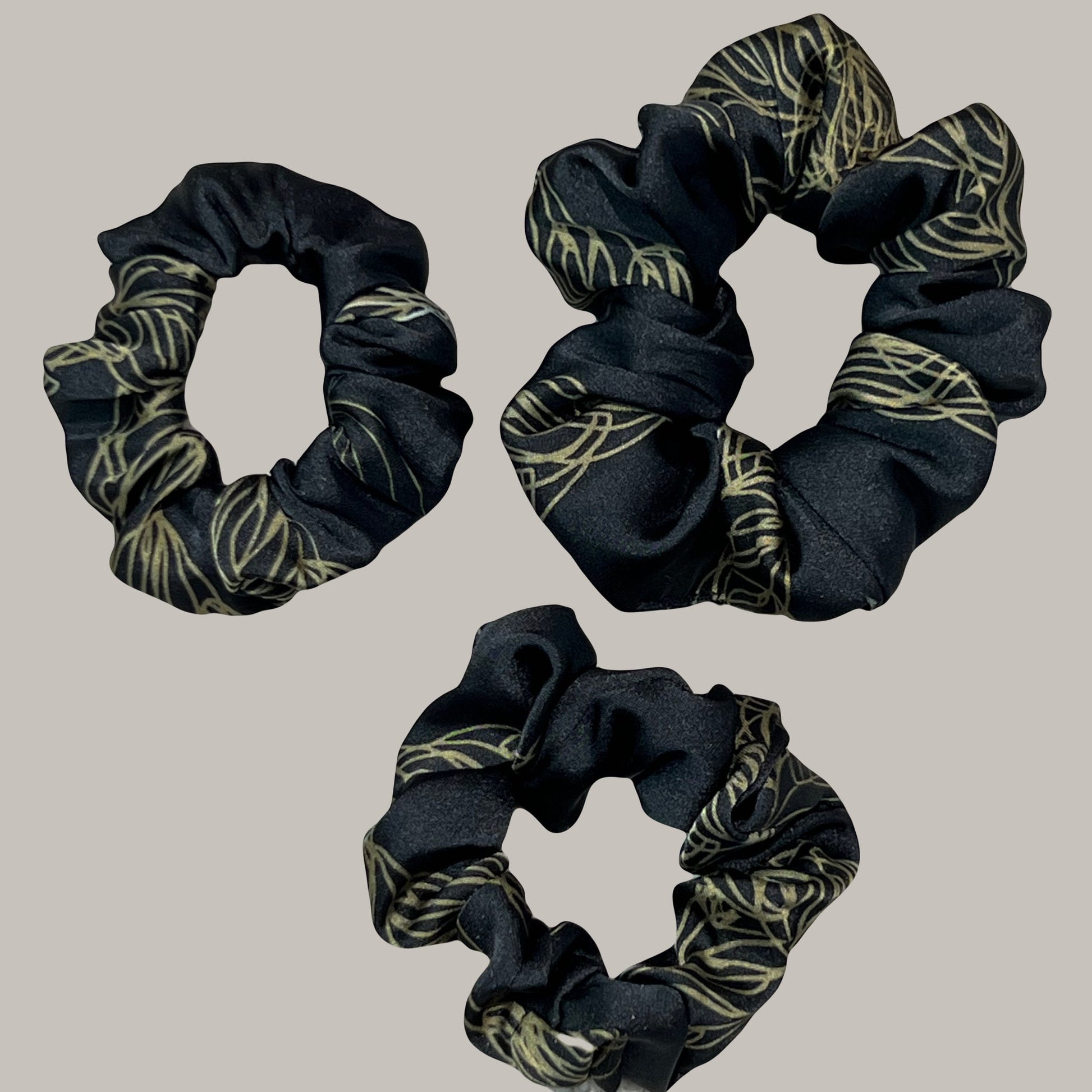 3 pack hair scrunchies for women made of recycled textiles 6